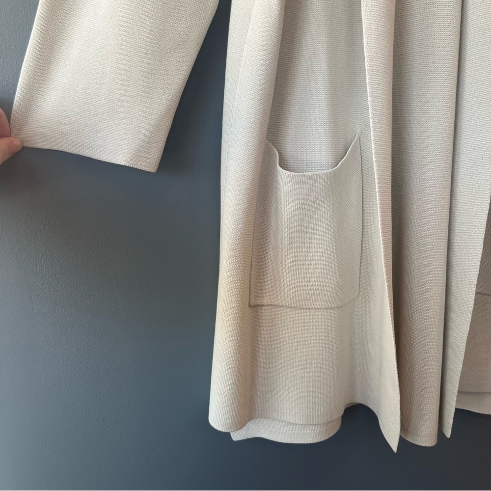 Eileen Fisher Silk and Cotton Interlock Long Cardigan - Picture 4 of 7